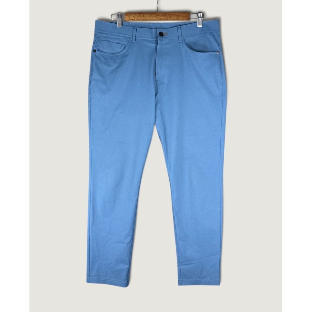 Public Rec 5-Pocket Pants Men 32 Blue Slim Fit Straight Leg Poly Performance EUC
